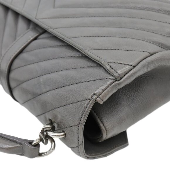 Yves Saint Laurent Monogram College Matelasse Chevron Leather Chain Shoulder Bag - Picture 6 of 13